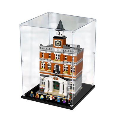 Picture of Acrylic Display Case for LEGO 10224 Creator Expert Town Hall Figure Storage Box Dust Proof Glue Free