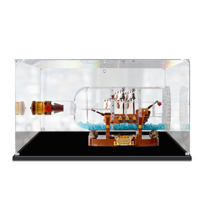 Picture of Acrylic Display Case for LEGO 21313 Ideas Ship in a Bottle 92177 Figure Storage Box Dust Proof Glue Free