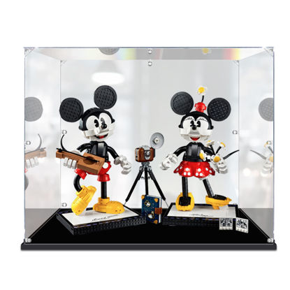 Picture of Acrylic Display Case for LEGO 43179 Disney Mickey Mouse and Minnie Mouse Buildable Characters Figure Storage Box Dust Proof Glue Free