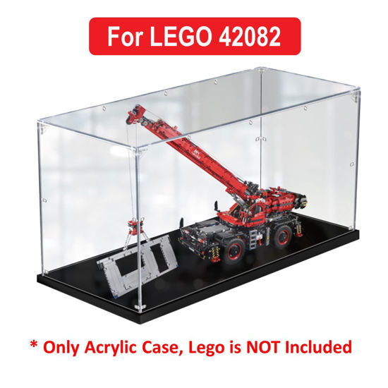 Picture of Acrylic Display Case for LEGO 42082 TECHNIC Rough Terrain Crane Figure Storage Box Dust Proof Glue Free