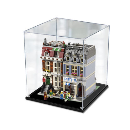 Picture of Acrylic Display Case for LEGO 10218 Creator Pet Shop Figure Storage Box Dust Proof Glue Free
