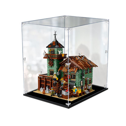 Picture of Acrylic Display Case for LEGO 21310 Ideas Old Fishing Store Figure Storage Box Dust Proof Glue Free