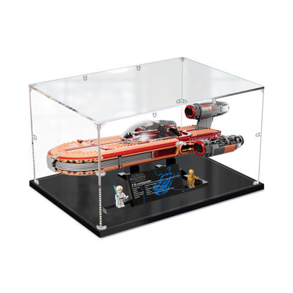 Picture of Acrylic Display Case for LEGO 75341 Star Wars UCS Luke Skywalker's Landspeeder Figure Storage Box Dust Proof Glue Free