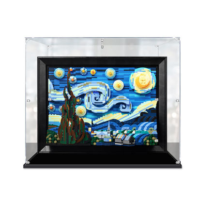 Picture of Acrylic Display Case for LEGO 21333 Ideas Vincent van Gogh The Starry Night Figure Storage Box Dust Proof Glue Free