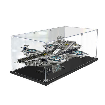 Picture of Acrylic Display Case for LEGO 76042 Marvel Avengers The Shield Helicarrier Figure Storage Box Dust Proof Glue Free