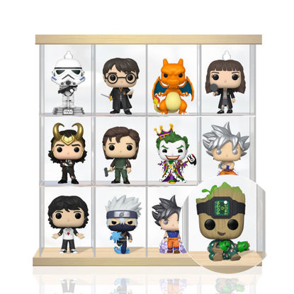 Picture of Acrylic Display Case for Funko Pop! Vinyl Marvel I Am Groot 3.75 Inch Compatible 12 Slots Wall Mount Dust Proof Glue Free