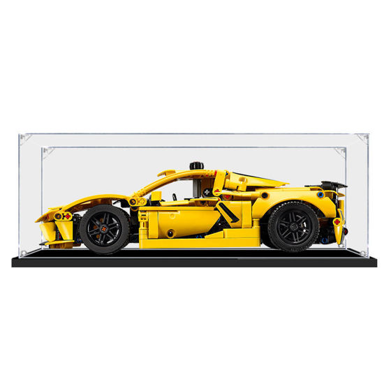 Picture of Acrylic Display Case for LEGO 42205 Technic Chevrolet Corvette Stingray Figure Storage Box Dust Proof Glue Free