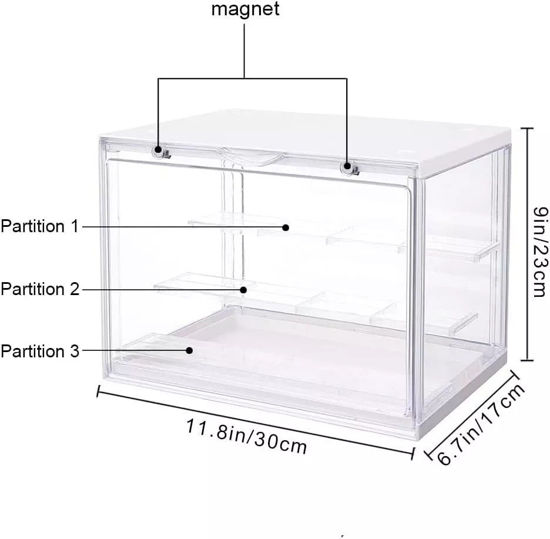 Picture of 2 X Display Case for LEGO Minifigure Pop Mart Funko Mystery Minis Minecraft with LED Lights