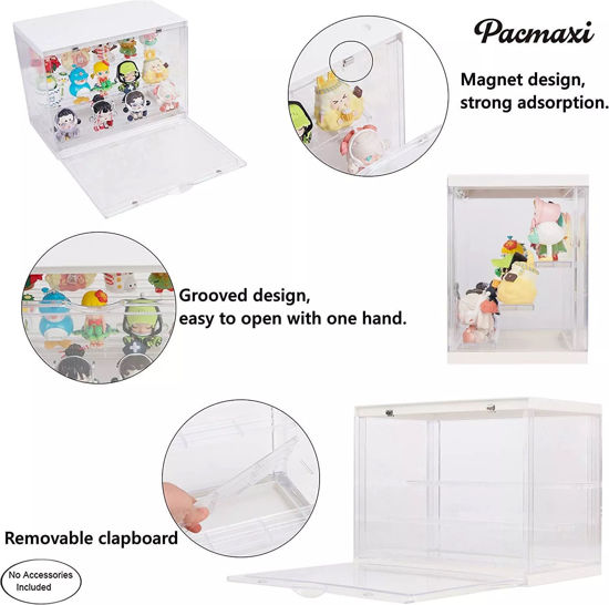 Picture of 2 X Display Case for LEGO Minifigure Pop Mart Funko Mystery Minis Minecraft with LED Lights