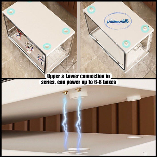 Picture of 2 X Display Case for LEGO Minifigure Pop Mart Funko Mystery Minis Minecraft with LED Lights