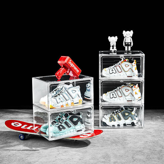 Picture of Premium Sneaker Acrylic Display Shoe Box Storage Case Clear  Stackable