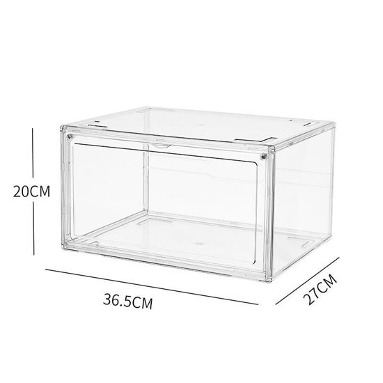 Picture of Premium Sneaker Acrylic Display Shoe Box Storage Case Clear Side Open Stackable