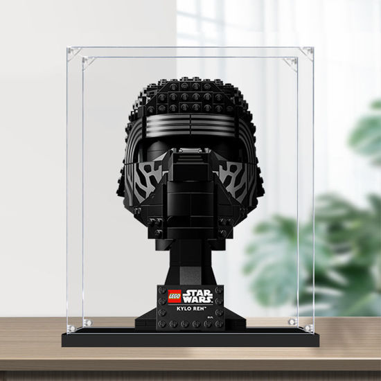 Picture of Acrylic Display Case for LEGO 75415 Star Wars Kylo Ren Helmet Figure Storage Box Dust Proof Glue Free