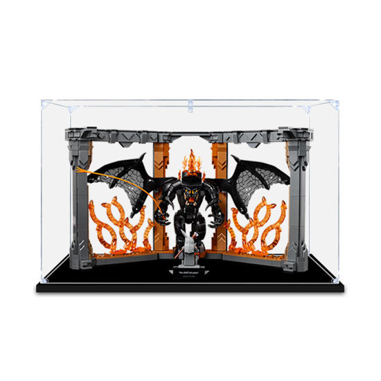 Picture of Acrylic Display Case for LEGO 10367 Icons Lord of the Rings Balrog Book Nook Figure Storage Box Dust Proof Glue Free