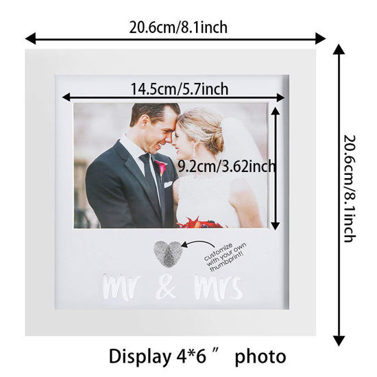 Picture of Heart Thumbprint Keepsake Frame Ink Kit Wedding Bridal Shower Wedding Registry