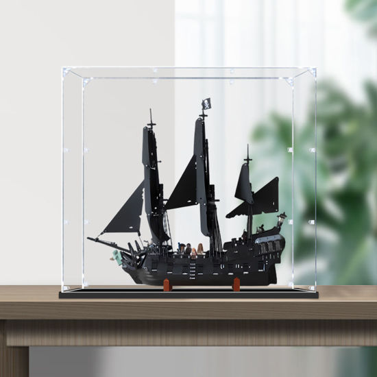 Picture of Acrylic Display Case for LEGO 10365 Icons Captain Jack Sparrow’s Pirate Ship Figure Storage Box Dust Proof Glue Free