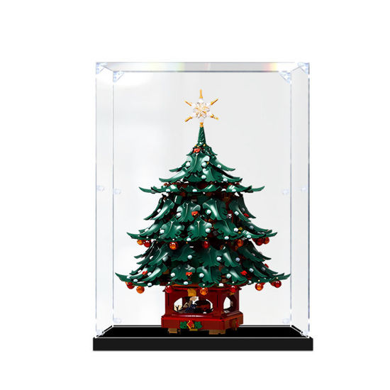 Picture of Acrylic Display Case for LEGO 41843 Icons Family Christmas Tree Figure Storage Box Dust Proof Glue Free