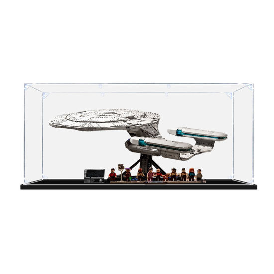 Picture of Acrylic Display Case for LEGO 10356 Icons Star Trek: U.S.S. Enterprise NCC-1701-D Figure Storage Box Dust Proof Glue Free