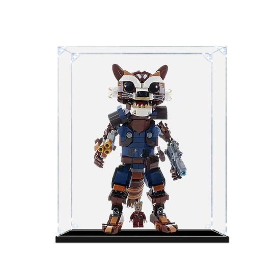 Picture of Acrylic Display Case for LEGO 76282 Marvel Rocket & Baby Groot Figure Storage Box Dust Proof Glue Free