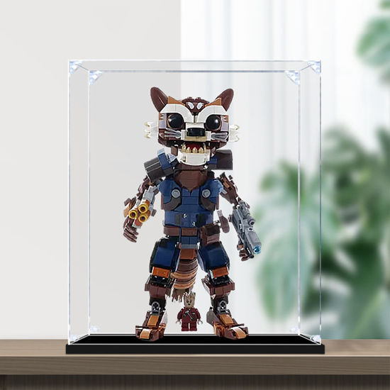 Picture of Acrylic Display Case for LEGO 76282 Marvel Rocket & Baby Groot Figure Storage Box Dust Proof Glue Free