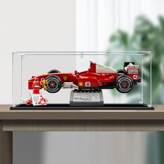 Picture of Acrylic Display Case for LEGO 11375 Icons Ferrari F2004 & Michael Schumacher Figure Storage Box Dust Proof Glue Free