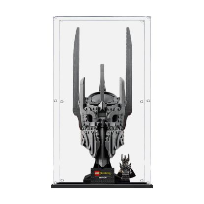 Picture of Acrylic Display Case for LEGO 11373 Icons Lord of The Rings Sauron Helmet Figure Storage Box Dust Proof Glue Free