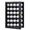 Picture of Golf Ball Display Case for 30 Balls Black Lockable Wall Mounted Golf Memorabilia